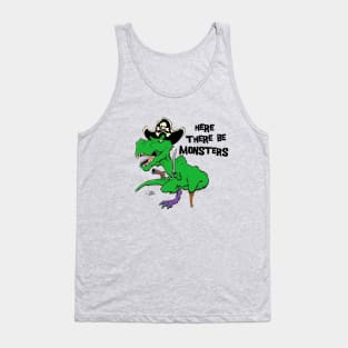 Pirate Rex-Here There Be Monsters (Color) Tank Top